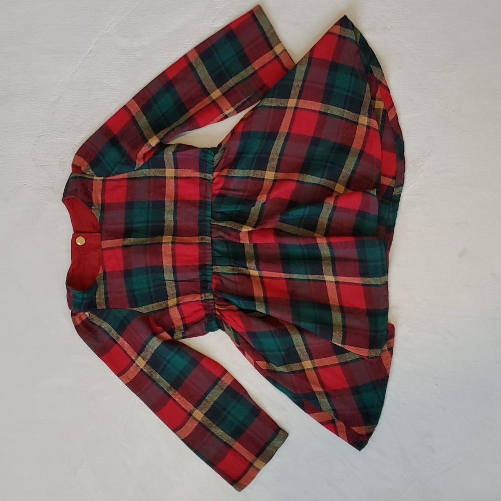 Little Boats Plaid Dress Size 3T